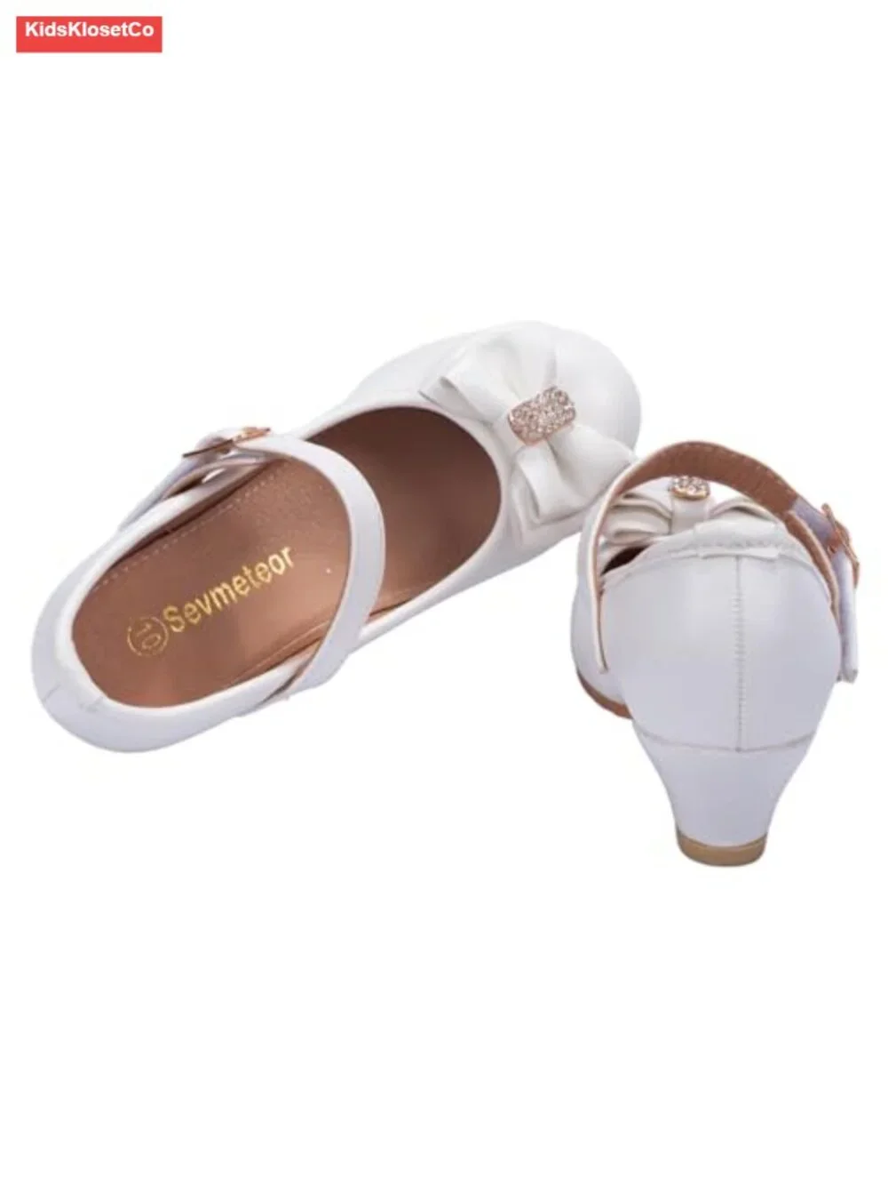 Girls Dress Shoes Low Heel Mary Jane Flats Toddler Little Kids Wedding Party PU